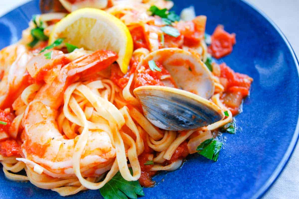 Spicy Shrimp and Clam Pasta Recipe