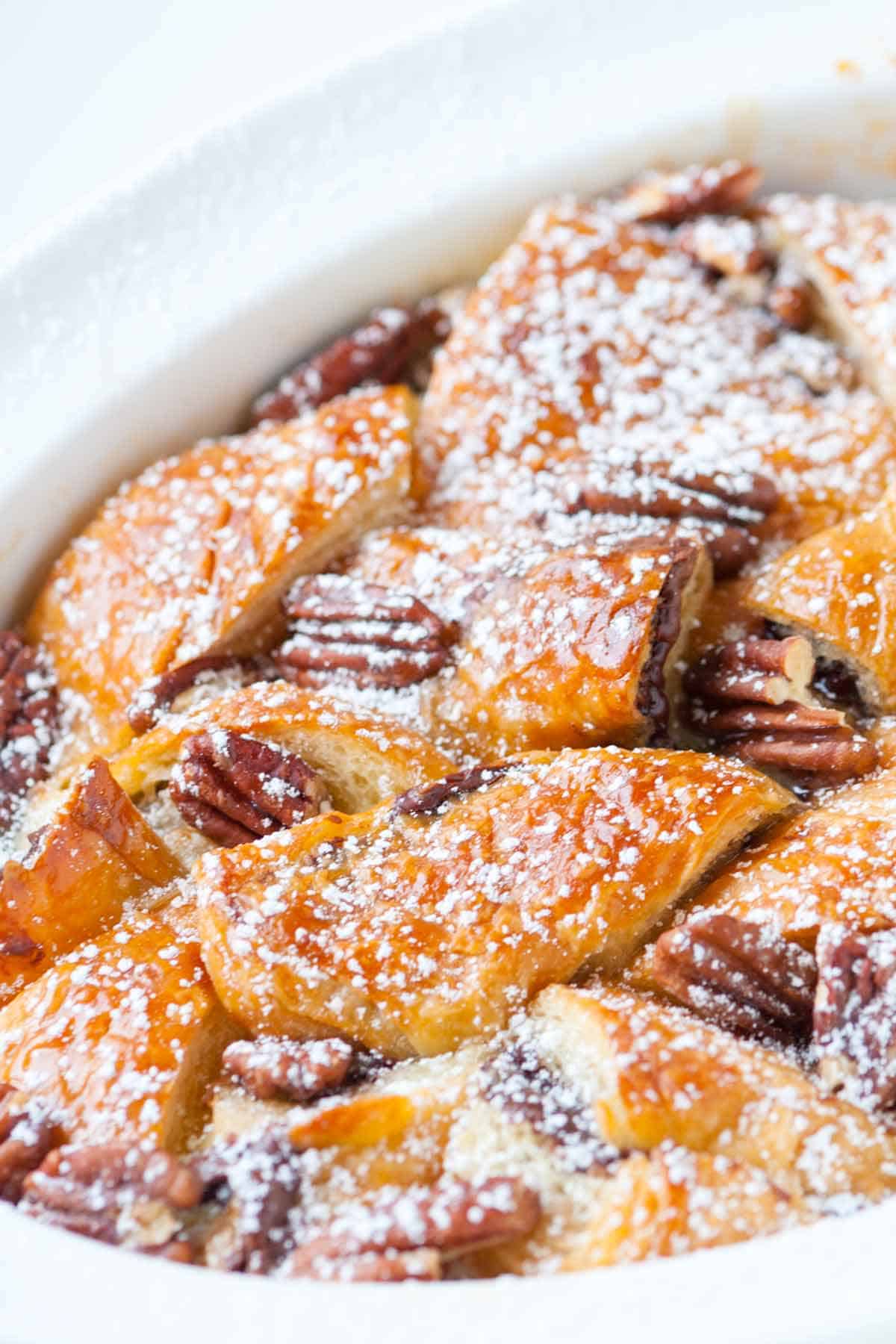 Croissant Bread Pudding Recipe with Nutella - Southern Kissed