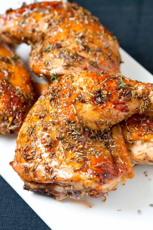 Roasted Lavender Honey Glazed Chicken Recipe