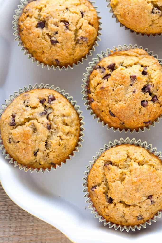 Easy Banana Muffins with Chocolate Chips
