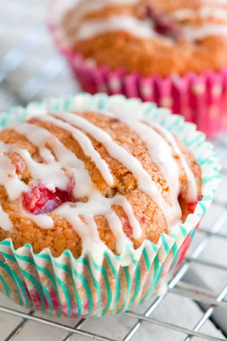 Simple Strawberry Yogurt Muffins