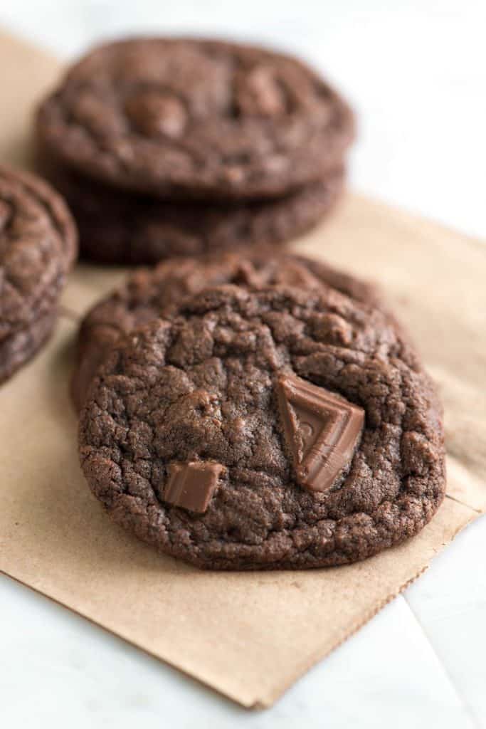 Chewy Double Chocolate Cookies