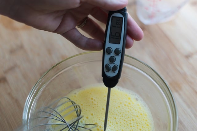 How to Make Chocolate Truffles: Tempering the eggs to 160F