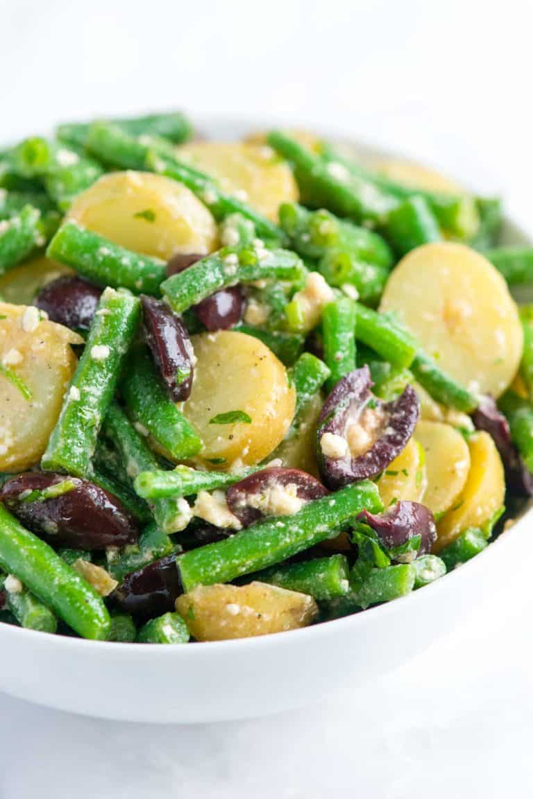 Green Bean Potato Salad with Feta and Olives