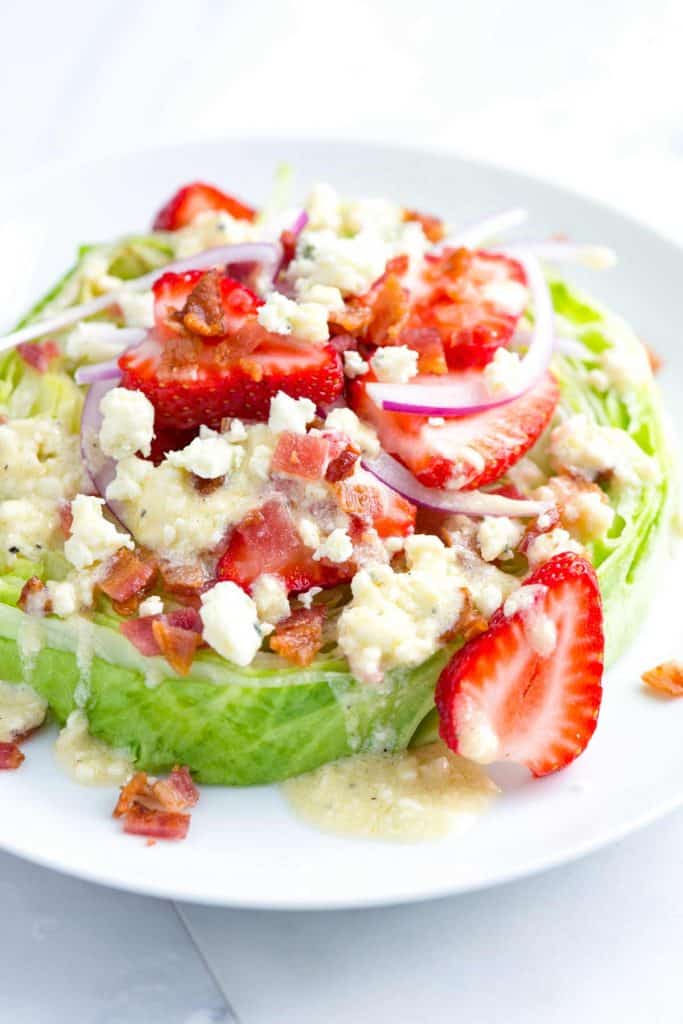 Strawberry Iceberg Salad with Blue Cheese Vinaigrette