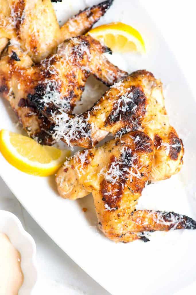 Lemon Garlic Grilled Chicken Wings 3174