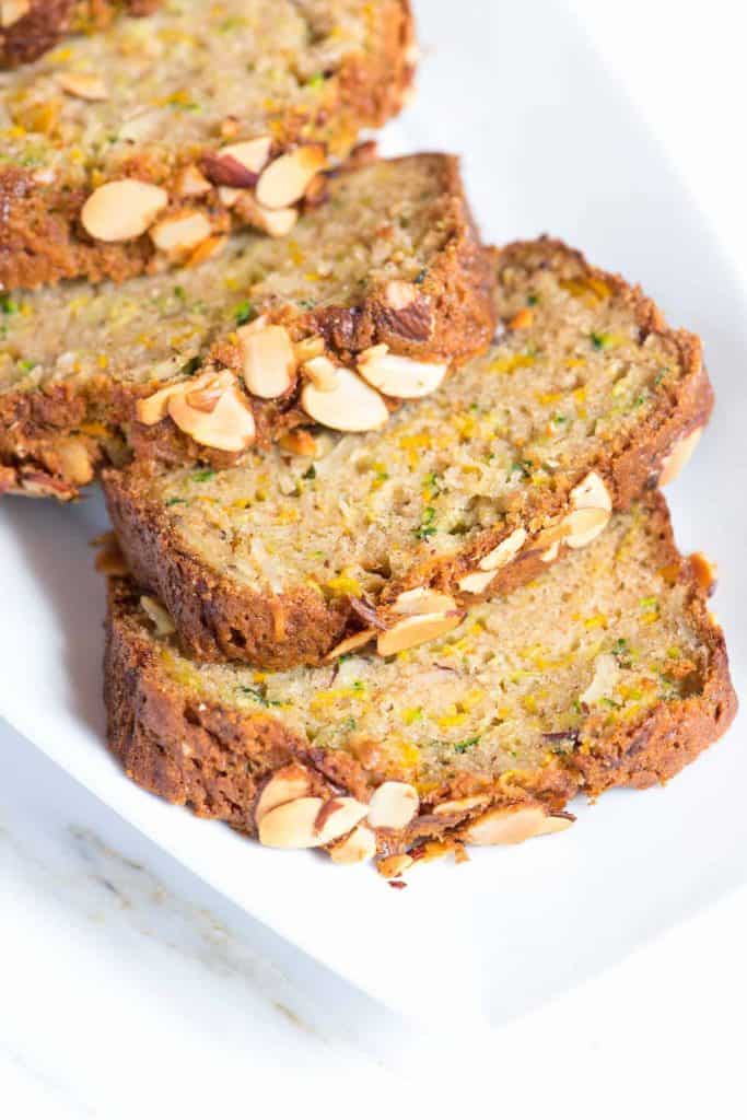 Easy Zucchini Bread Recipe with Almonds