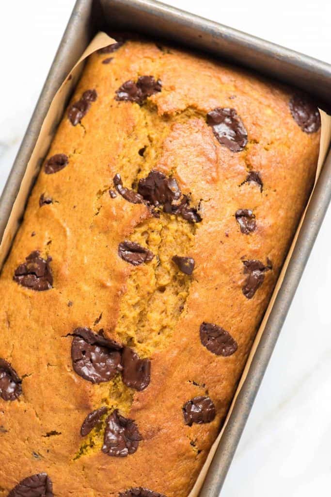 Easy Chocolate Chip Pumpkin Bread Recipe