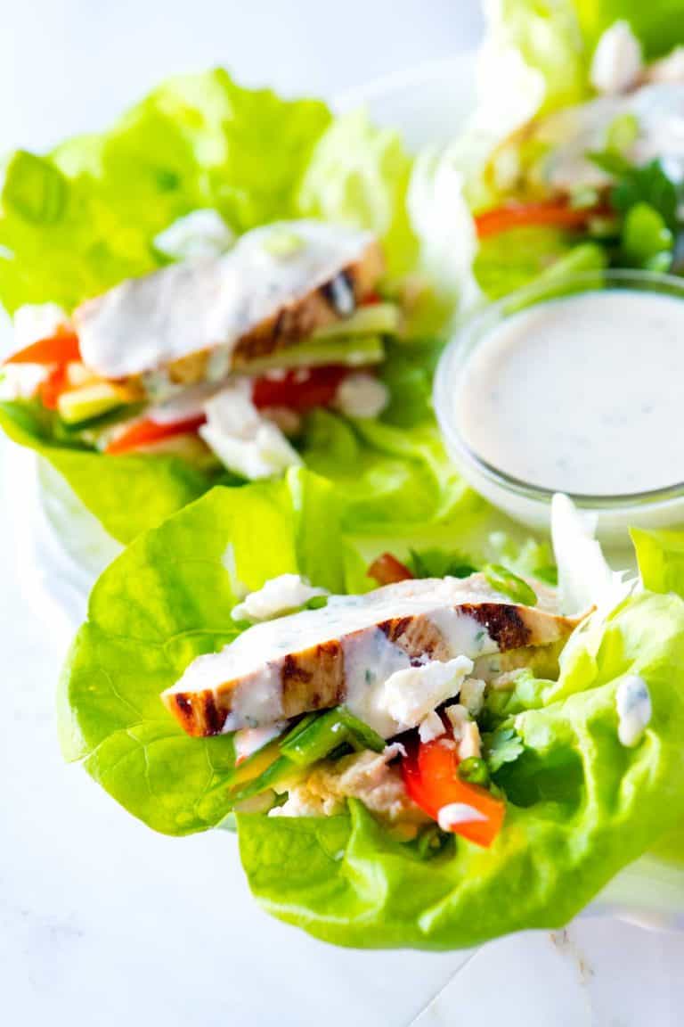 Honey Dijon Chicken Lettuce Wraps