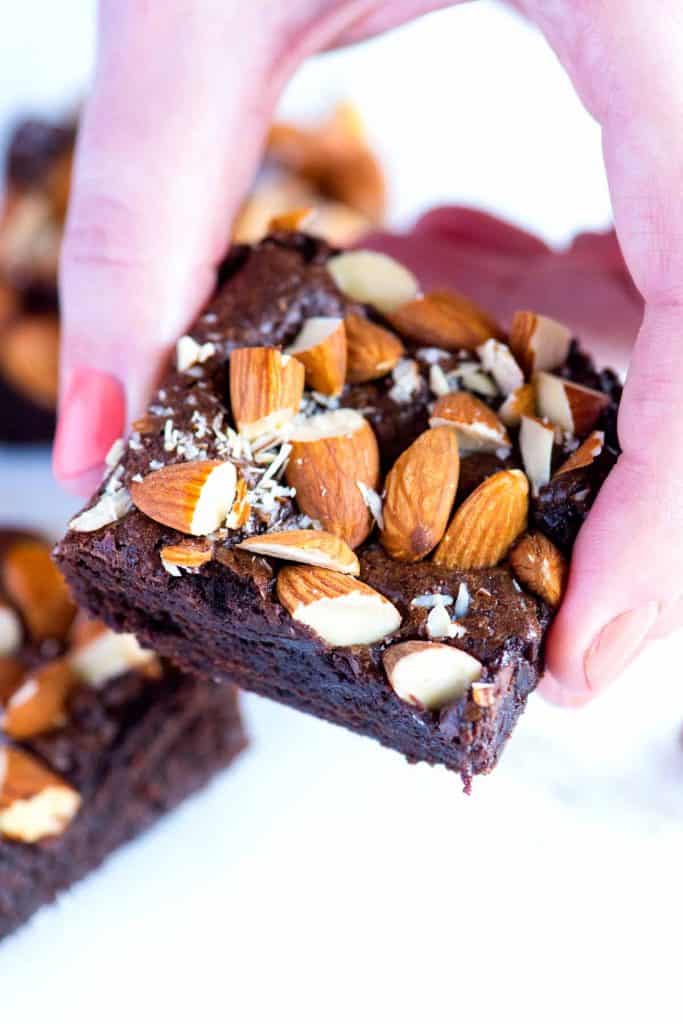 Salted Almond Brownies from Scratch