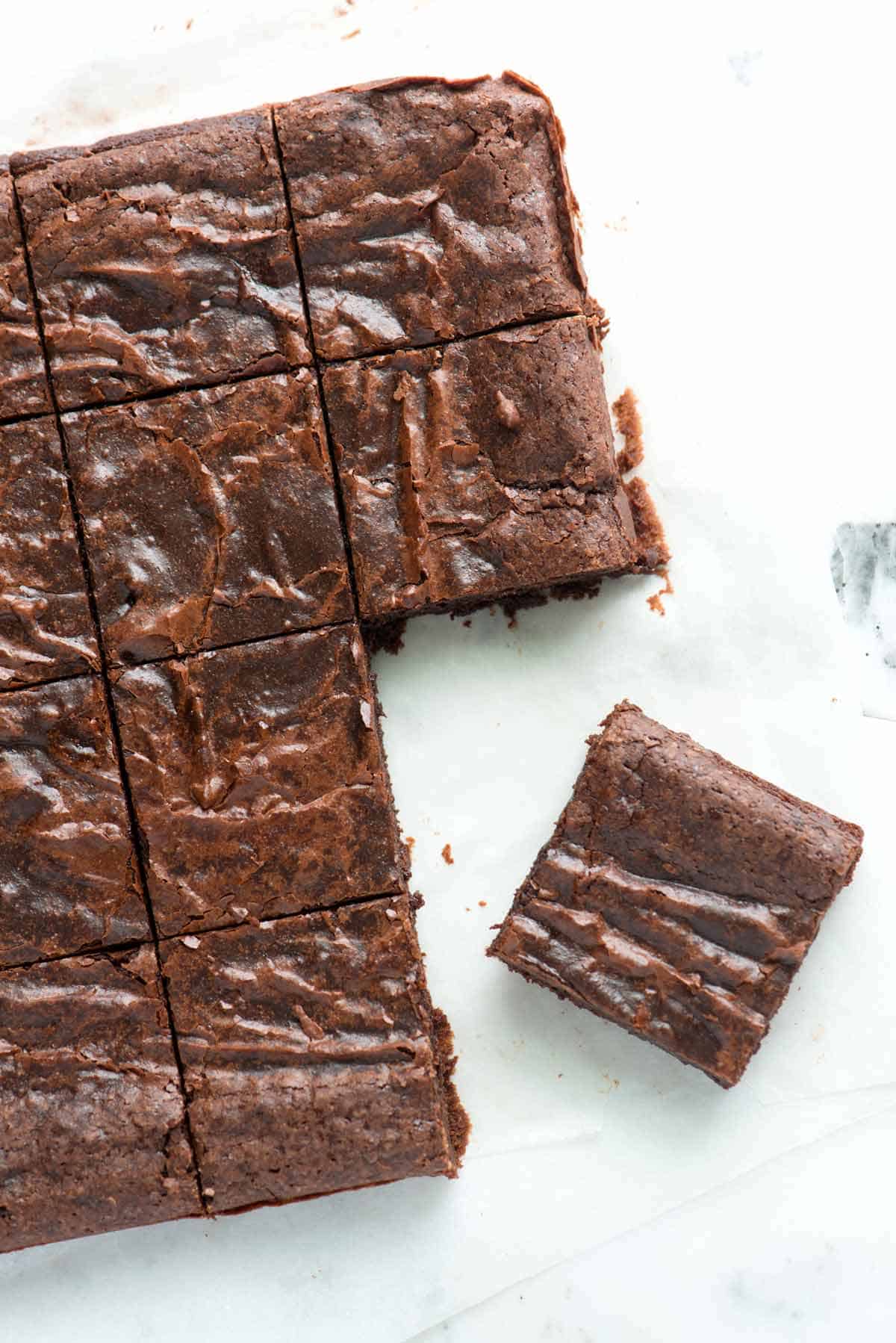 Best fudgy brownies with crinkly tops
