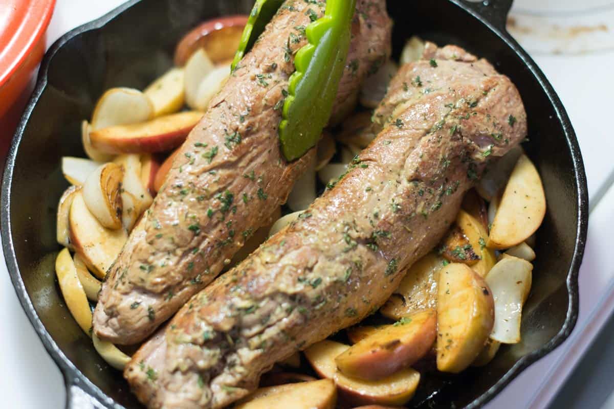 Perfect Roasted Pork Tenderloin With Apples