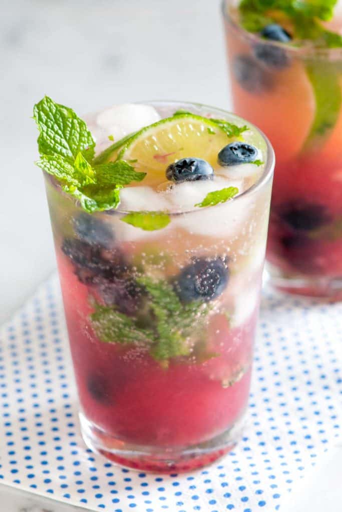 Easy Blueberry Mojitos