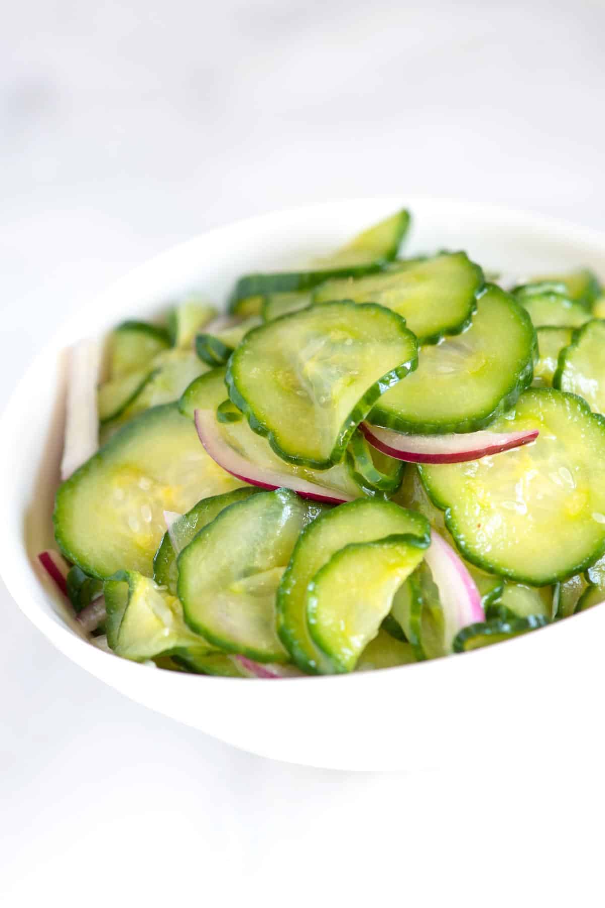 Tangy Vinegar Cucumber Salad