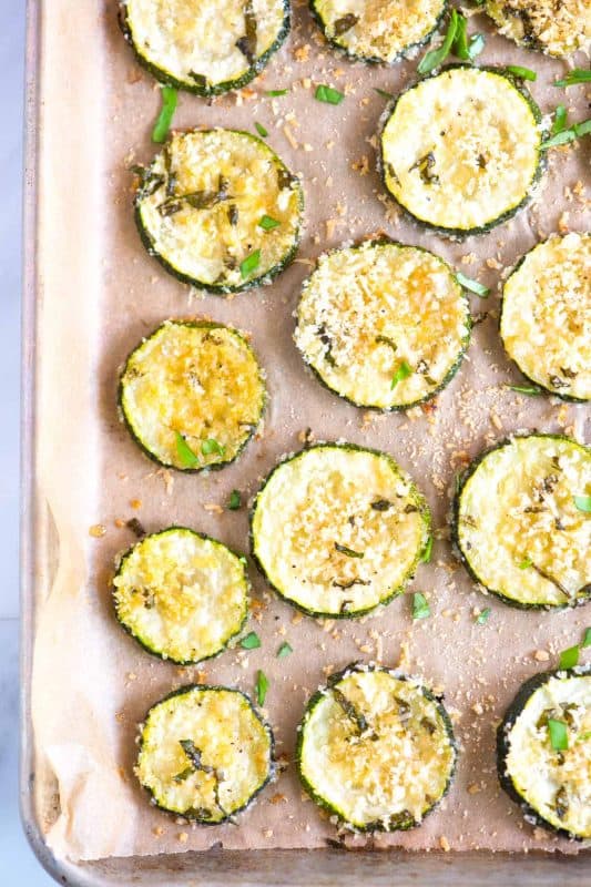 Parmesan Baked Zucchini Chips