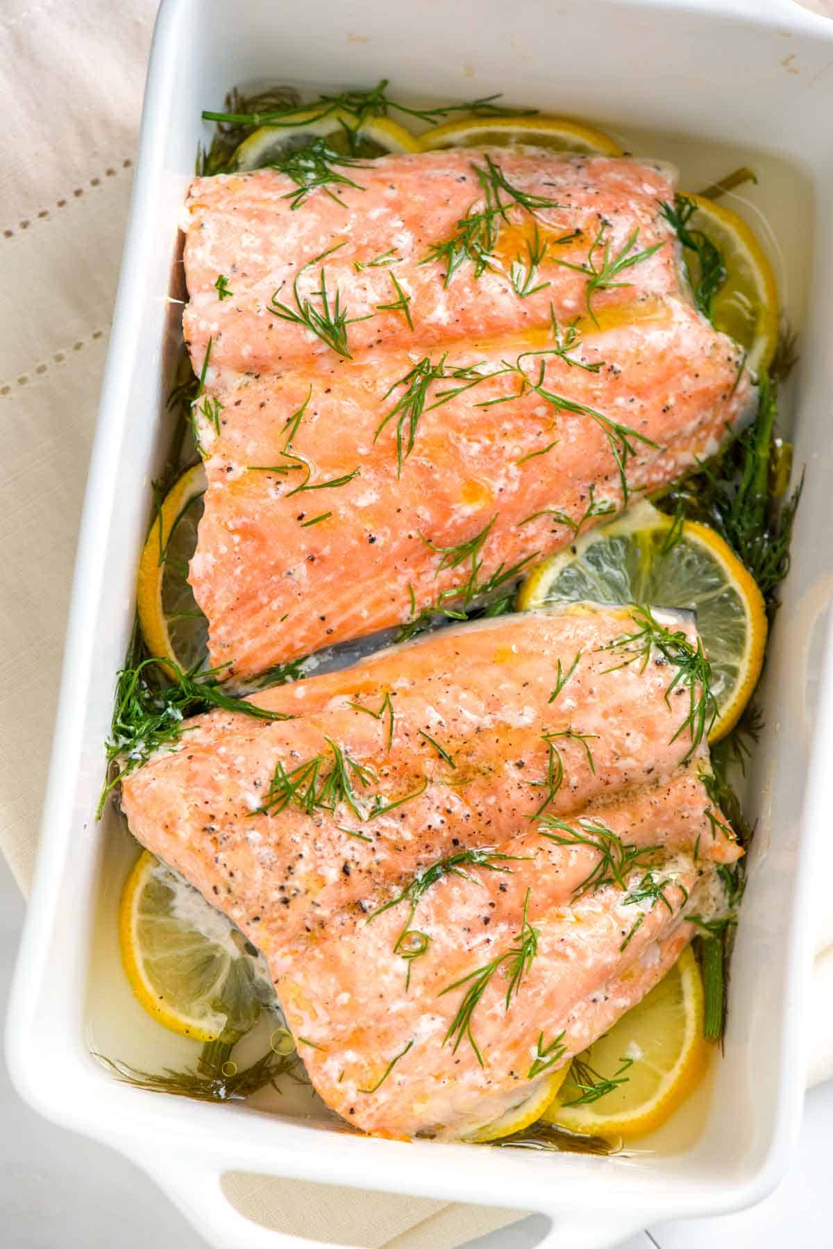 Oven Baked Salmon with Lemon