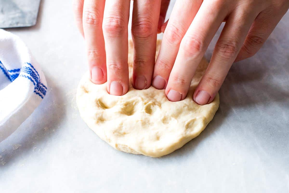 Preparing the flatbread dough