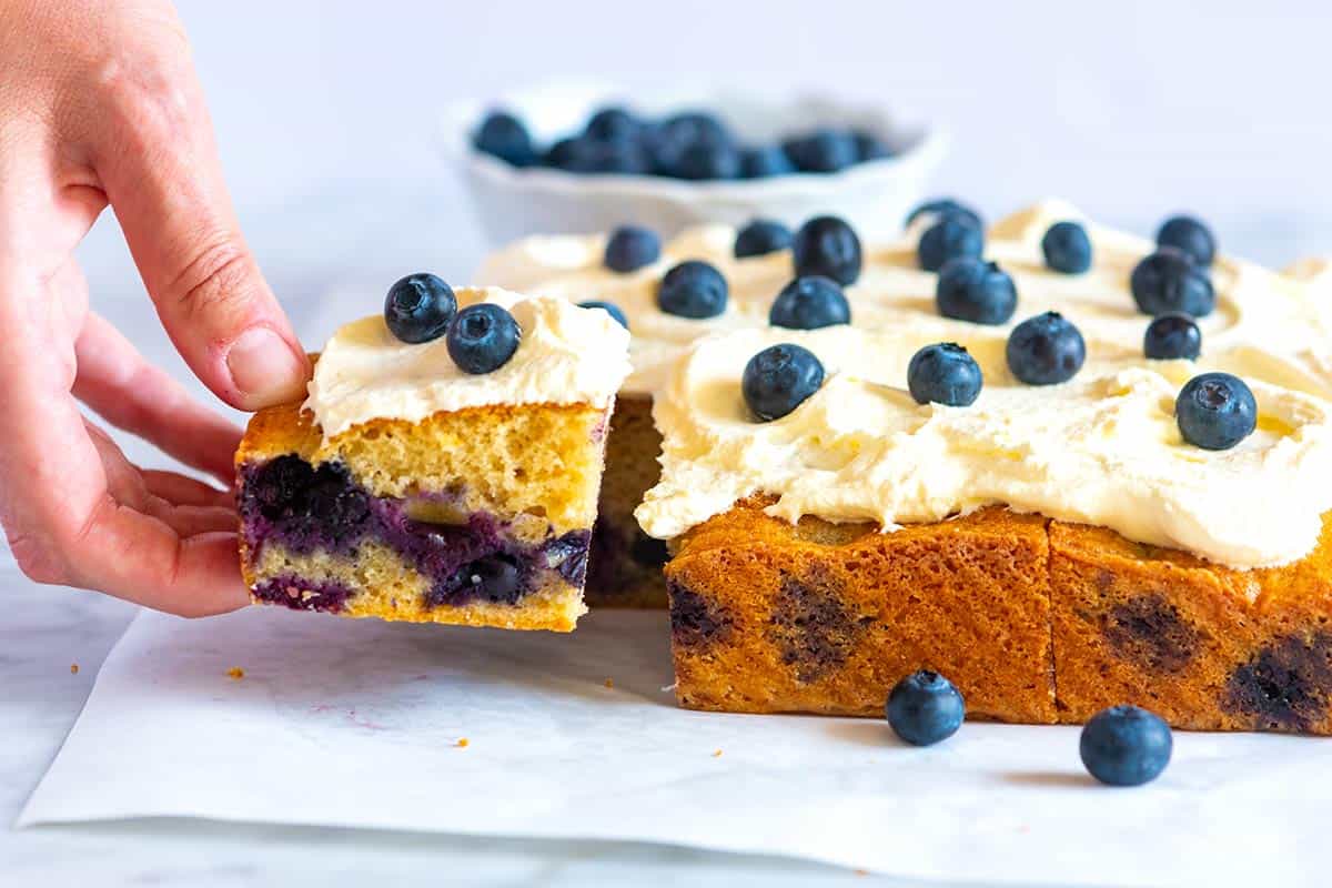 Triple Lemon Blueberry Layer Cake | Just A Pinch Recipes