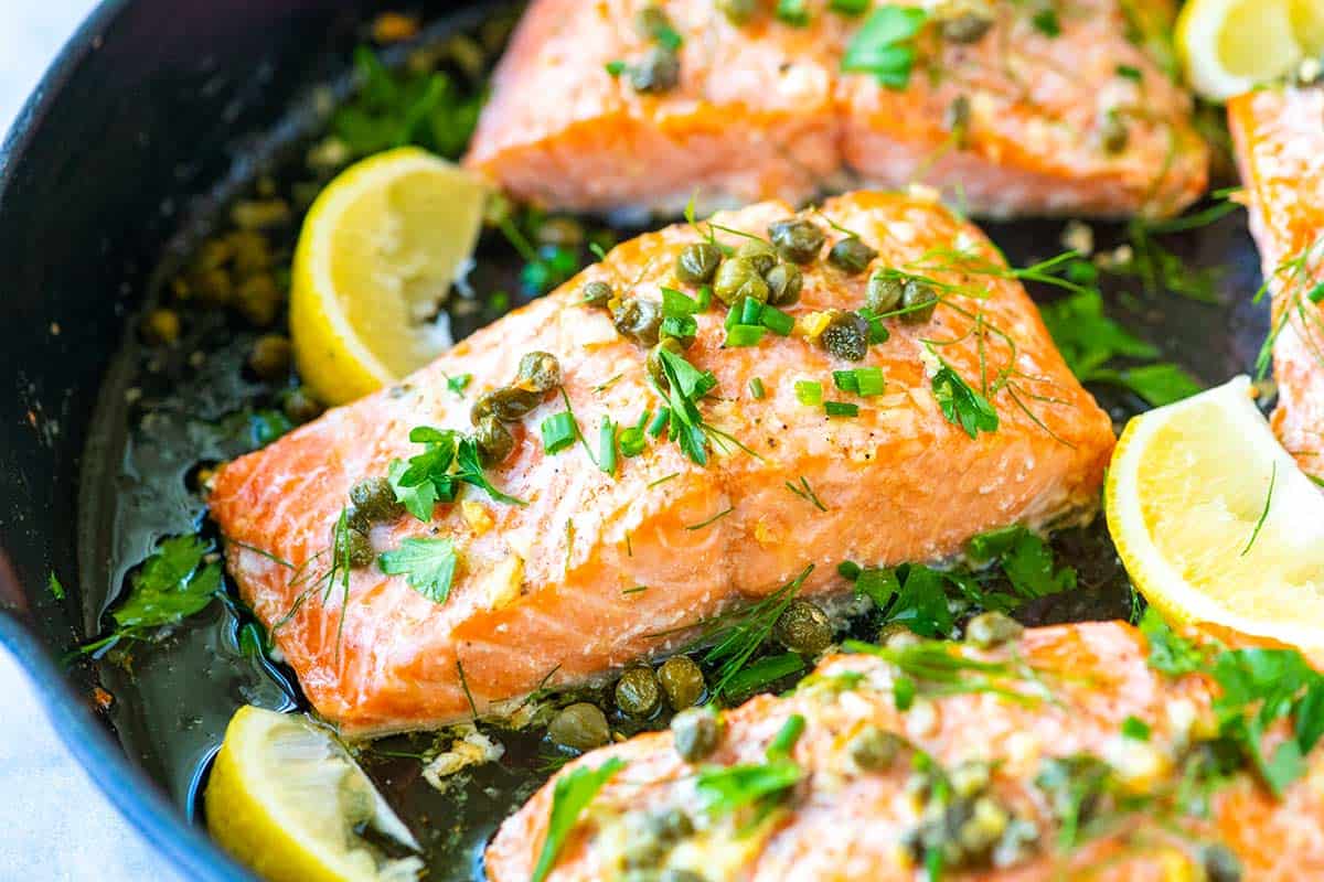 Garlic Caper Butter Baked Salmon – Cooking Spheres