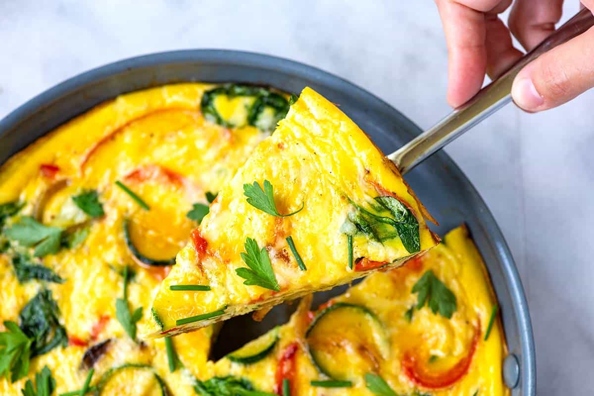 Vegetable Frittata • Healthy & Quick!