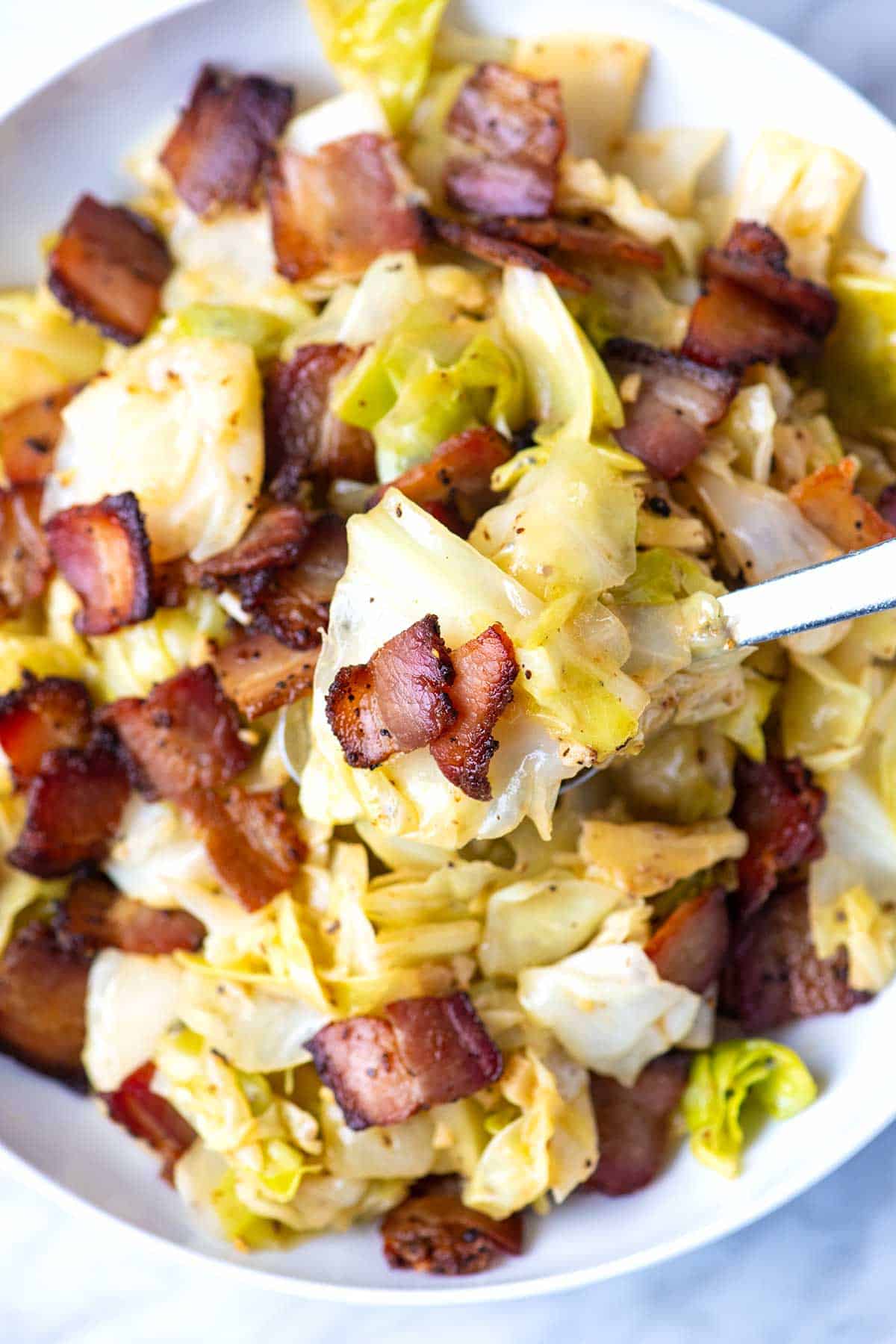 Seriously Good Bacon Fried Cabbage