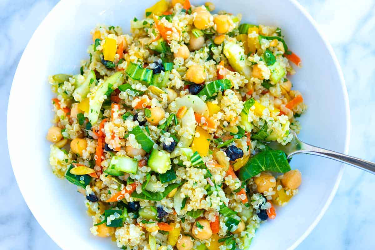 Quinoa salad is seriously good