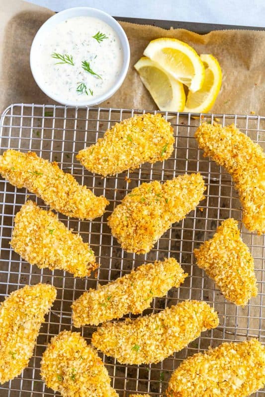 Crispy Flaky Fish Sticks