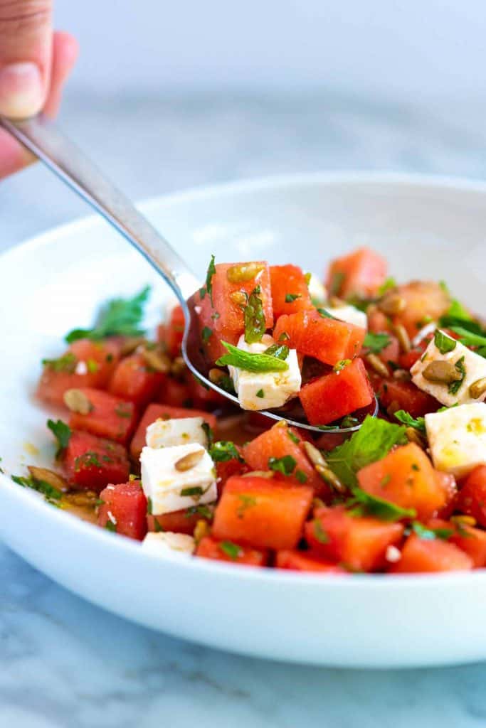 Easy Watermelon Feta Salad Recipe   Watermelon Salad Recipe 1200 683x1024 