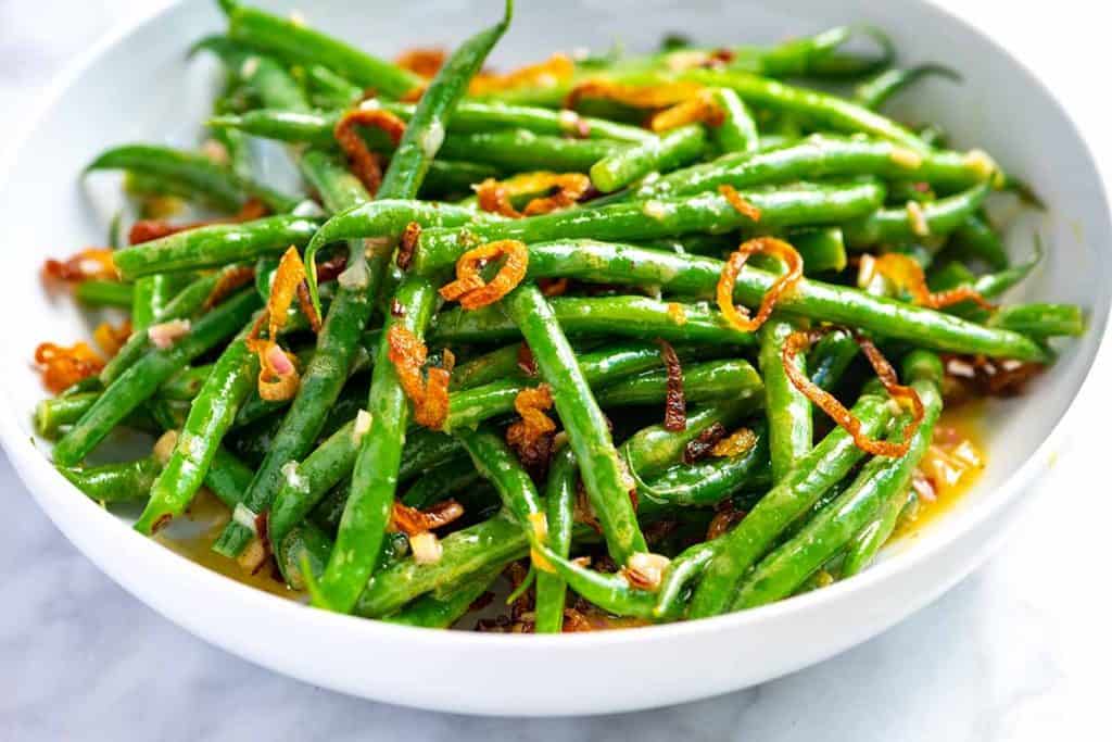 Easy Green Bean Salad With Crispy Shallots Easy Cookery