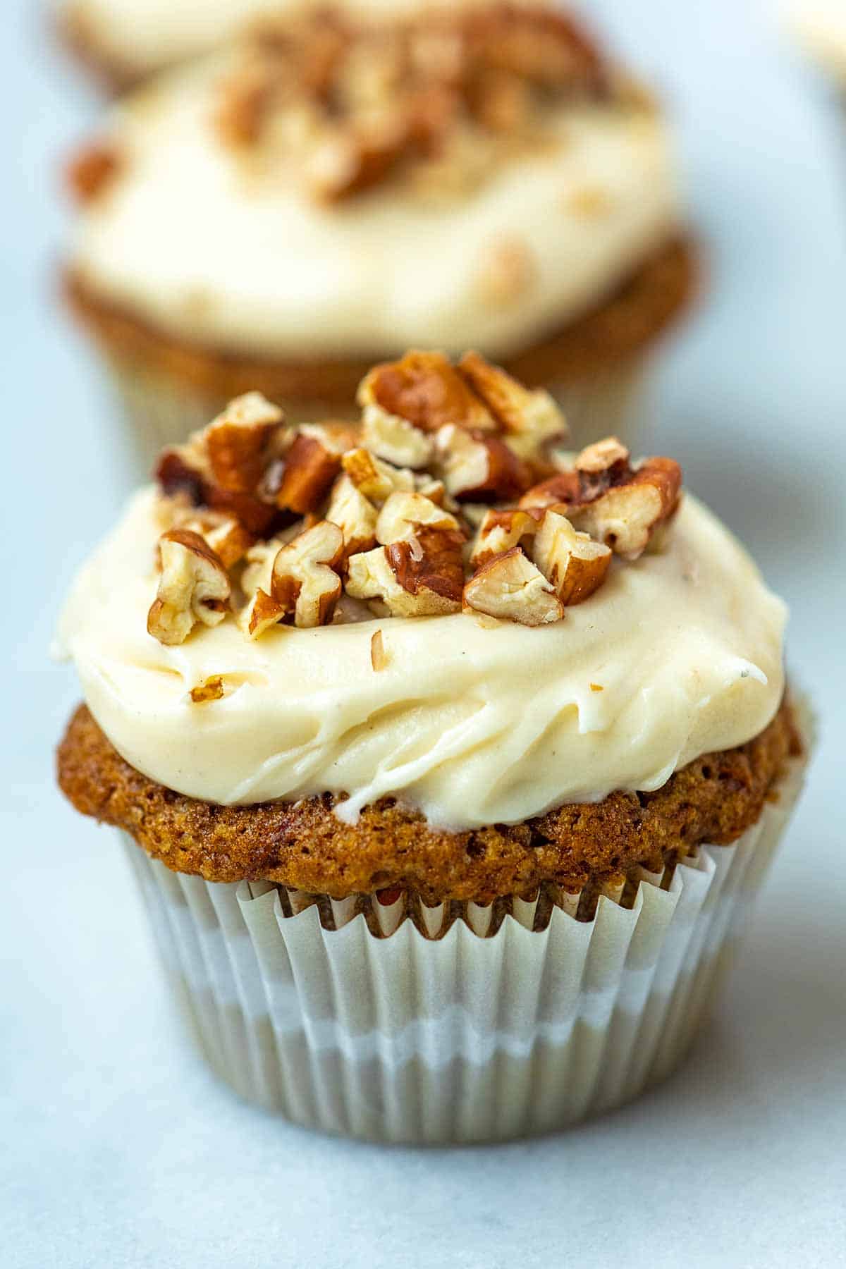 Carrot Cupcakes with Cream Cheese Frosting | Gimme Delicious