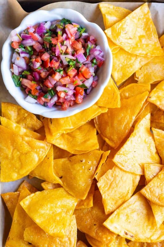 Easy Tortilla Chips Recipe (Fried or Baked)