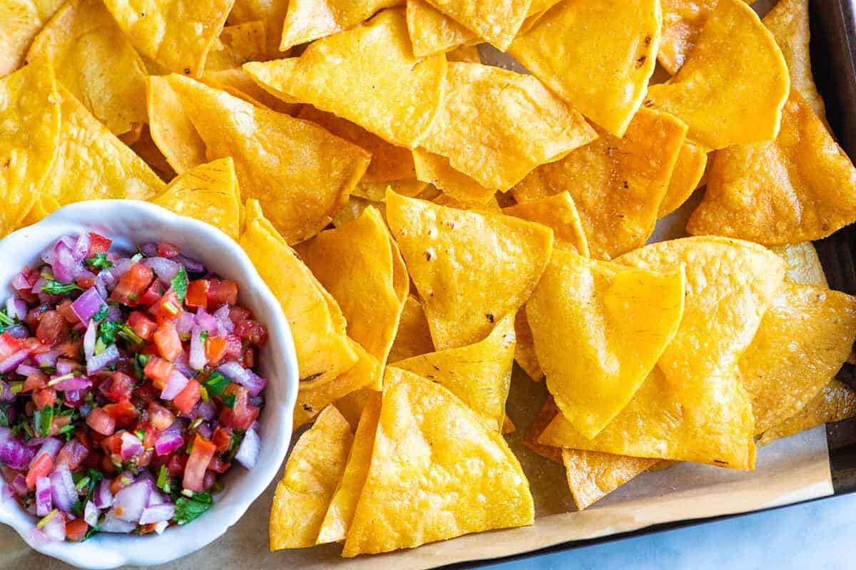 Easy Tortilla Chips Fried Or Baked 