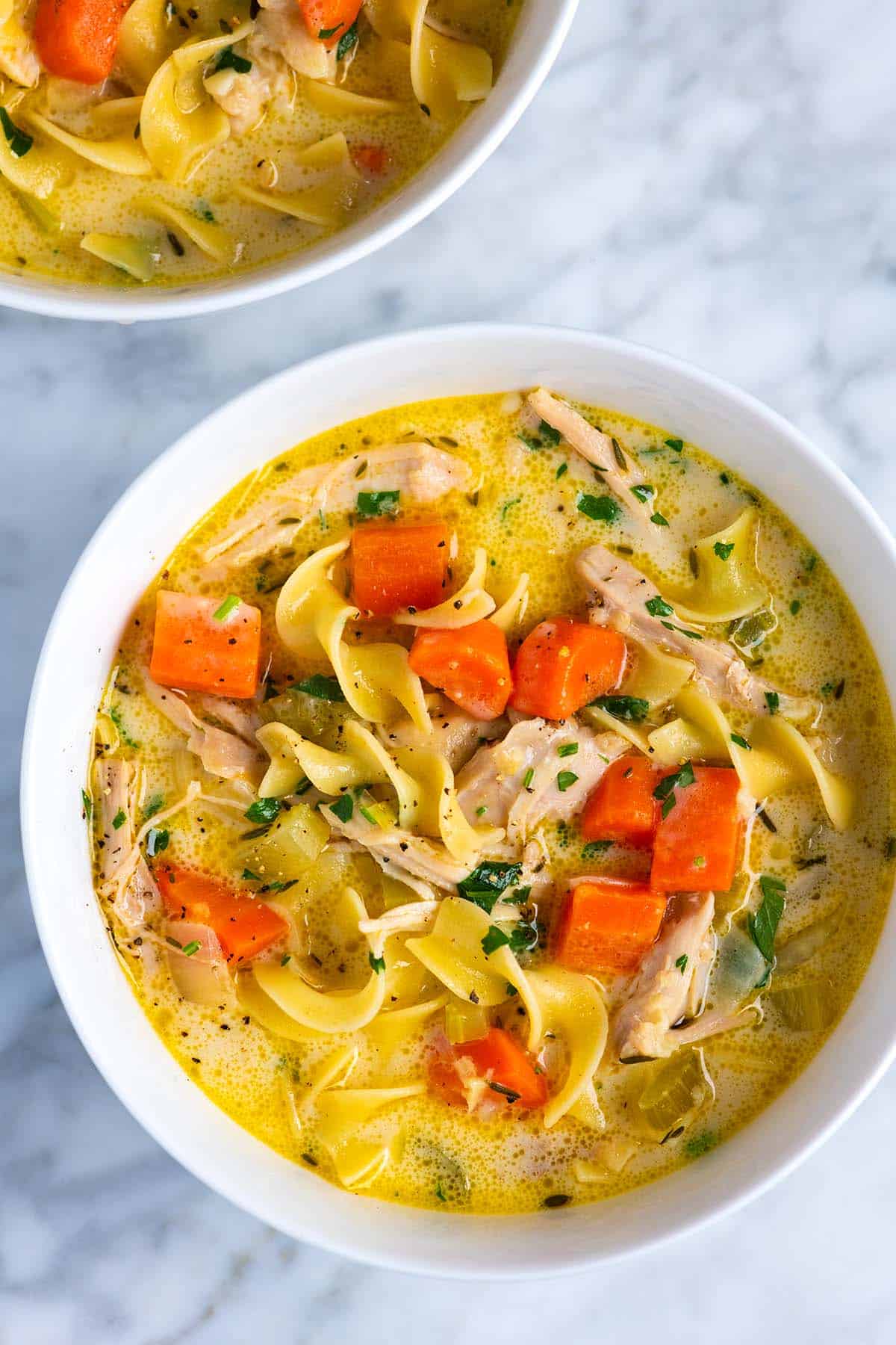 Easy Creamy Chicken Noodle Soup