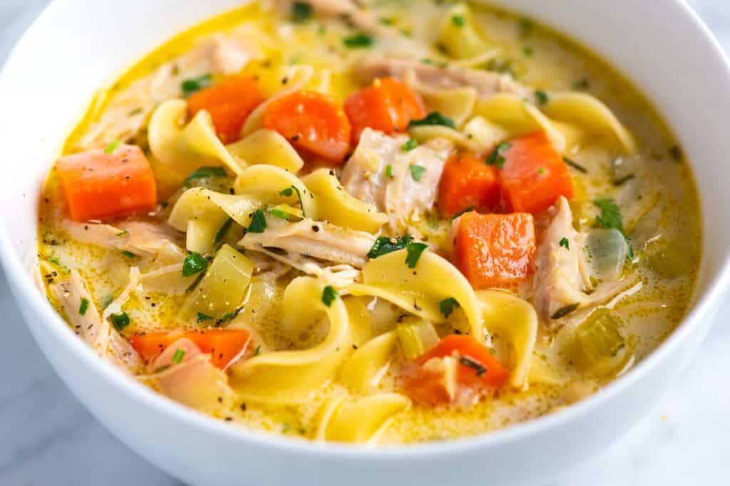 Easy Creamy Chicken Noodle Soup Recipe