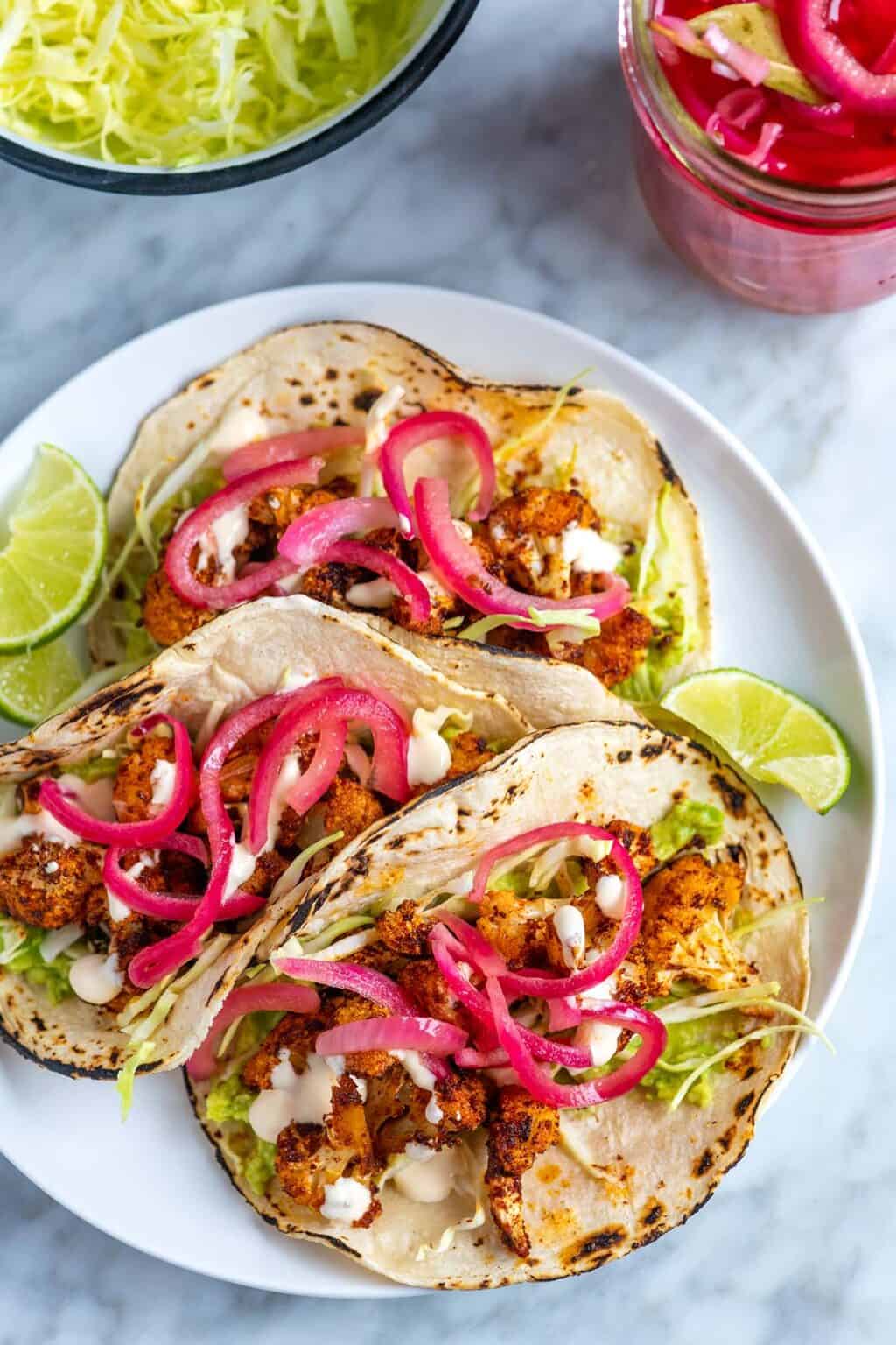 Chili Lime Roasted Cauliflower Tacos 5880