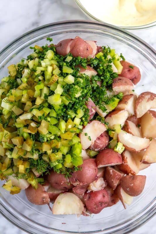 Creamy Red Potato Salad with Herbs