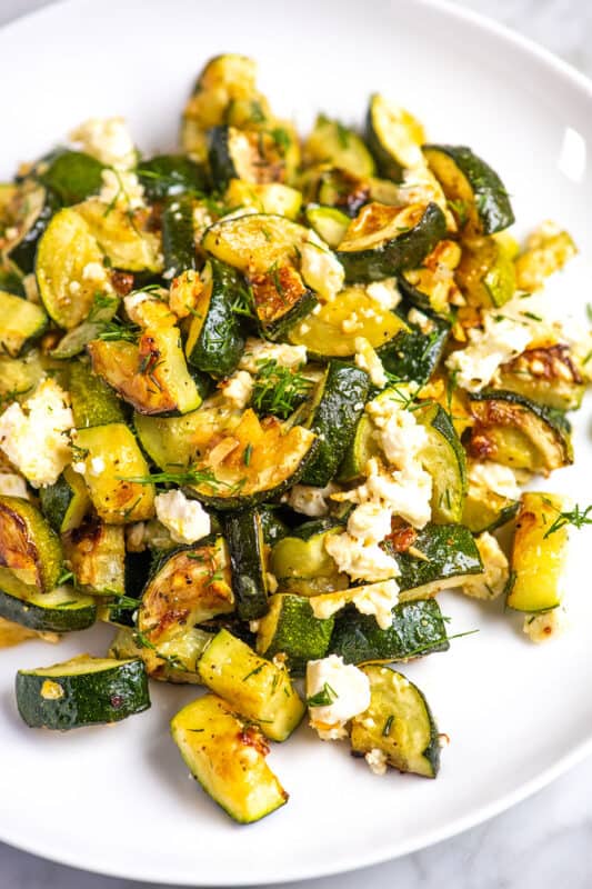 Roasted Zucchini with Feta