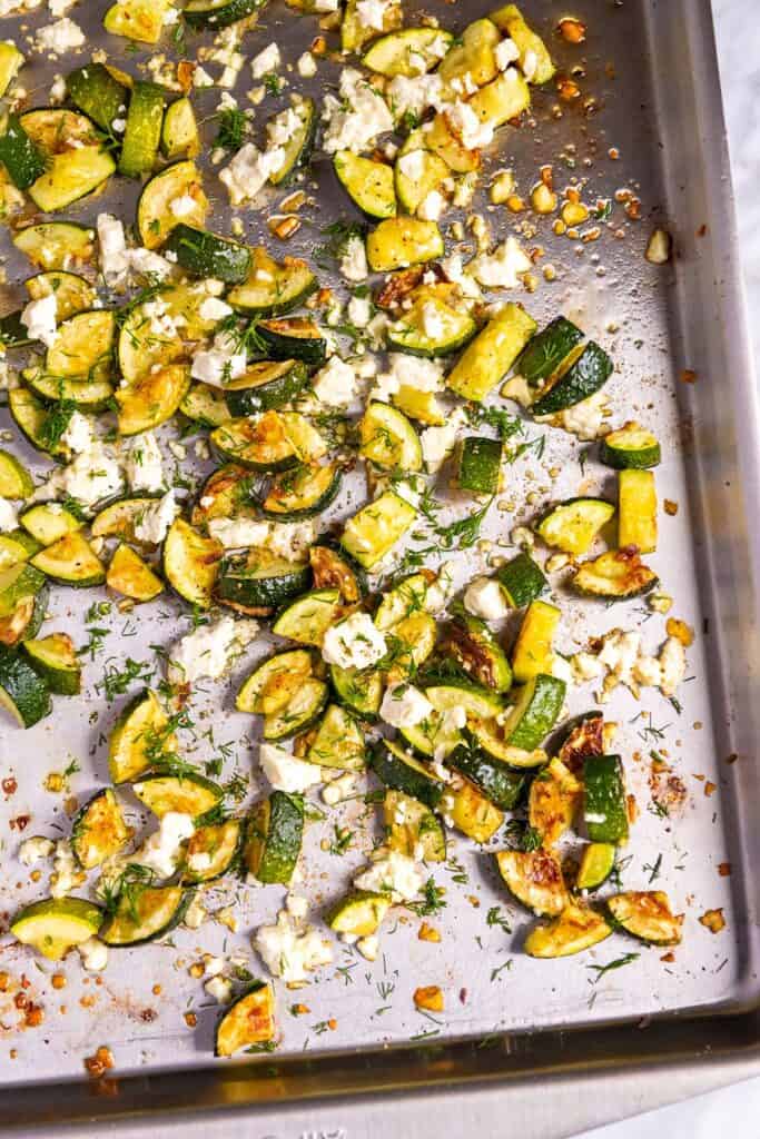 Roasted Zucchini with Feta