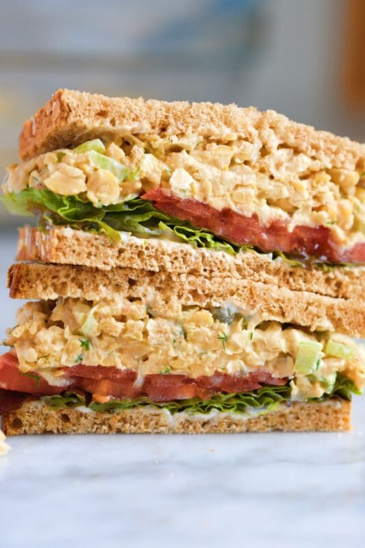 Smashed Chickpea Salad Sandwich