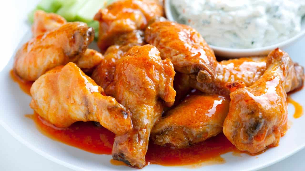 cooked chicken wings