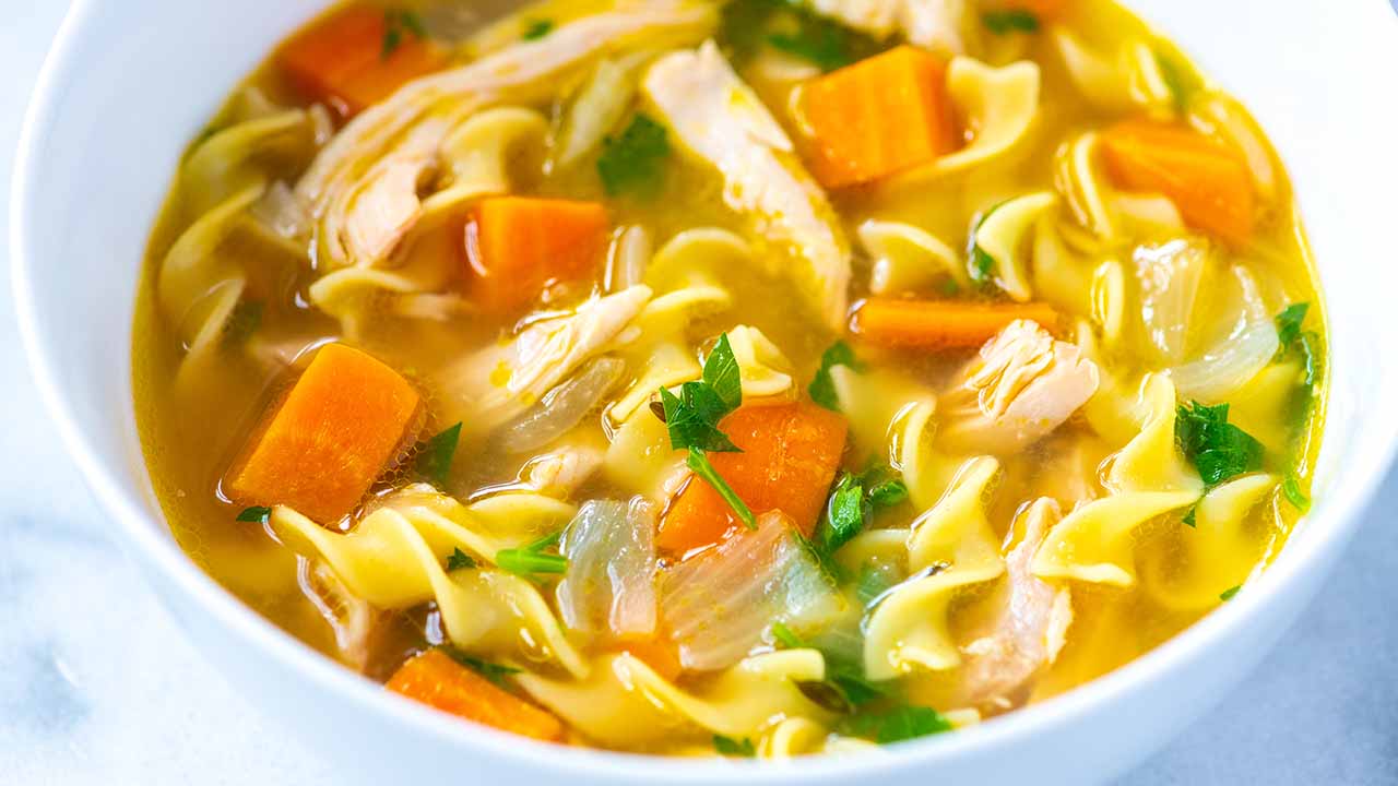 Easy Chicken Noodle Soup Video 