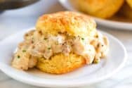 Easy Sausage Gravy with Biscuits