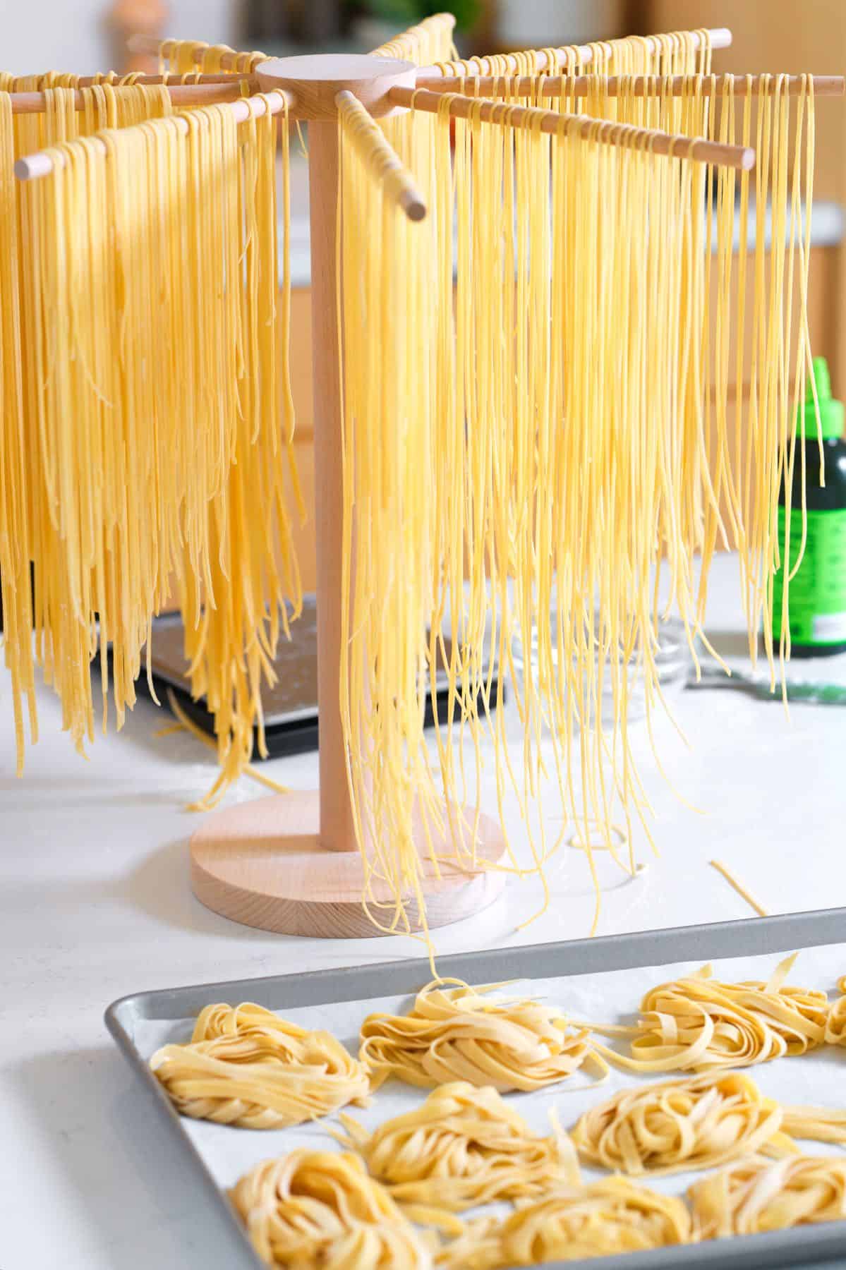 How to Make Pasta: Drying the fresh pasta before cooking it