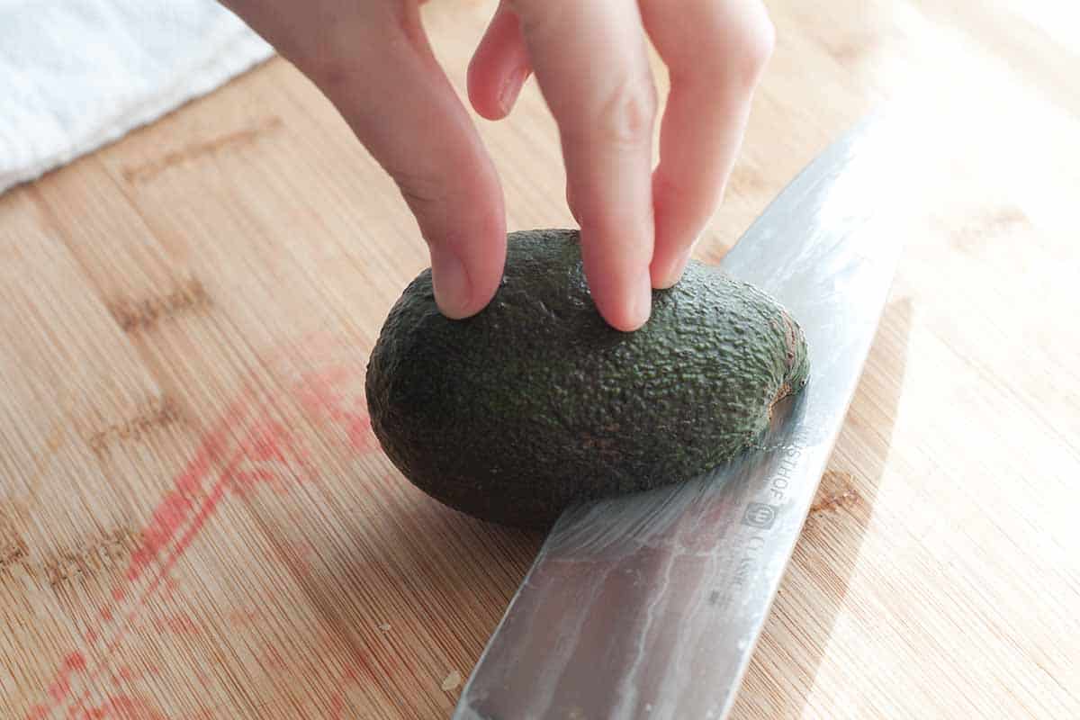 How to Cut Avocado: Slice the Middle