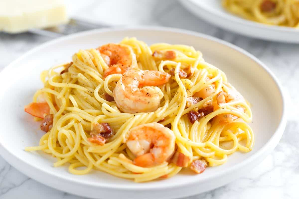 Seriously Good Shrimp Carbonara