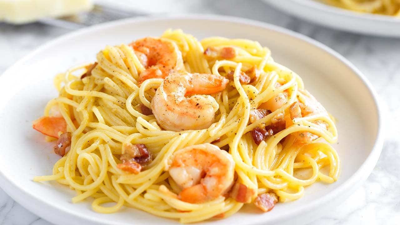 Shrimp Carbonara Recipe Video